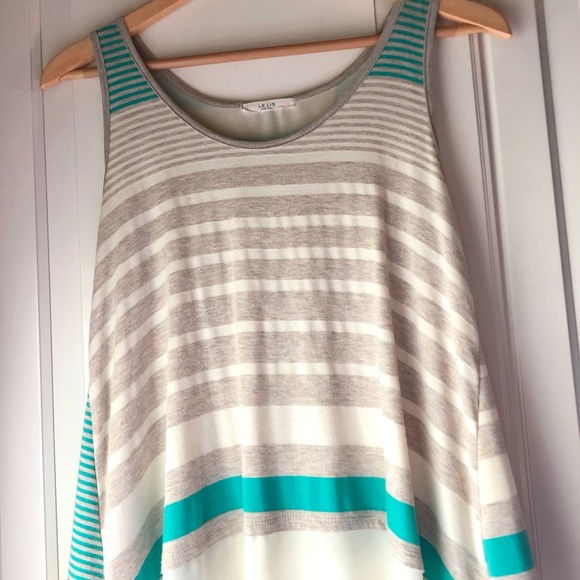 Stitch Fix - Le Lis Benito Mix Material Knit Tank - Picture 2 of 4